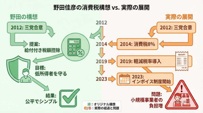 消費税増税の道のり：野田の想い vs 現実