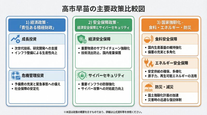図解2:高市早苗の主要政策比較図