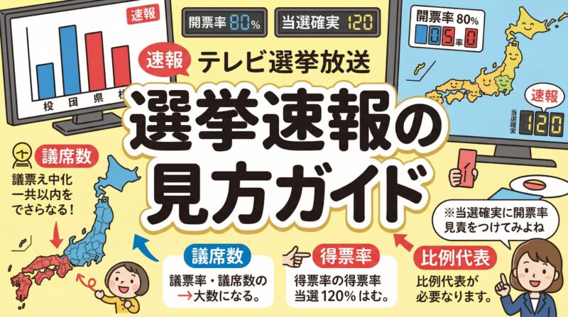 選挙速報の見方ガイドのアイキャッチ画像