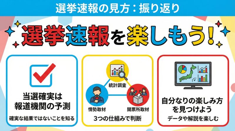 振り返り図解：選挙速報の見方振り返り