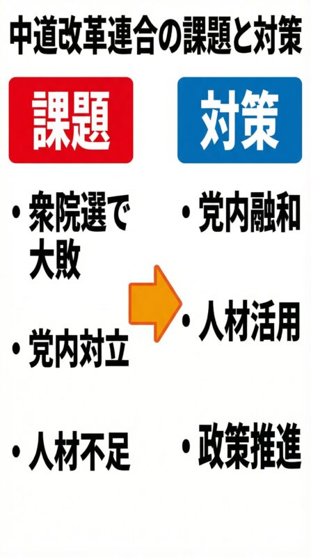 中道改革連合の課題と対策