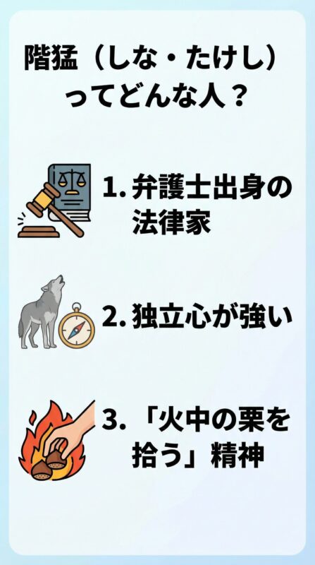 階猛（しな・たけし）の要約図解