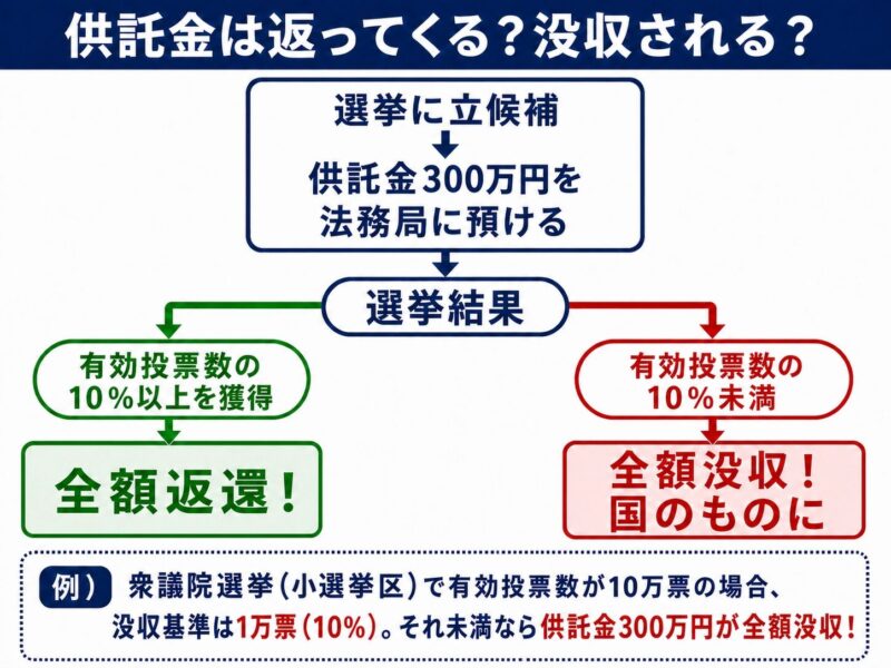 供託金の没収基準と返還の仕組みを図解