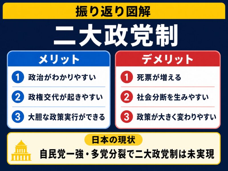 二大政党制の振り返り図解