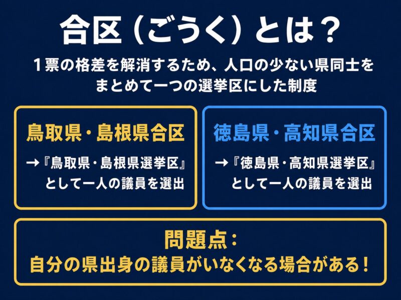 合区図解：鳥取・島根と徳島・高知の合区