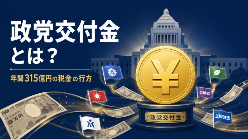 政党交付金とは？年間315億円の税金の行方を示す図解イメージ