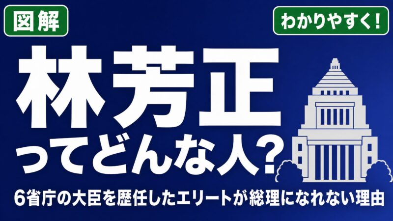 林芳正議員の経歴と総理になれない理由を解説するアイキャッチ画像