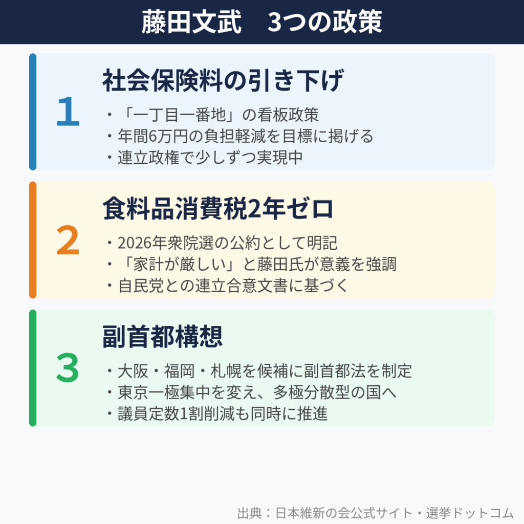 藤田文武の3つの政策図解