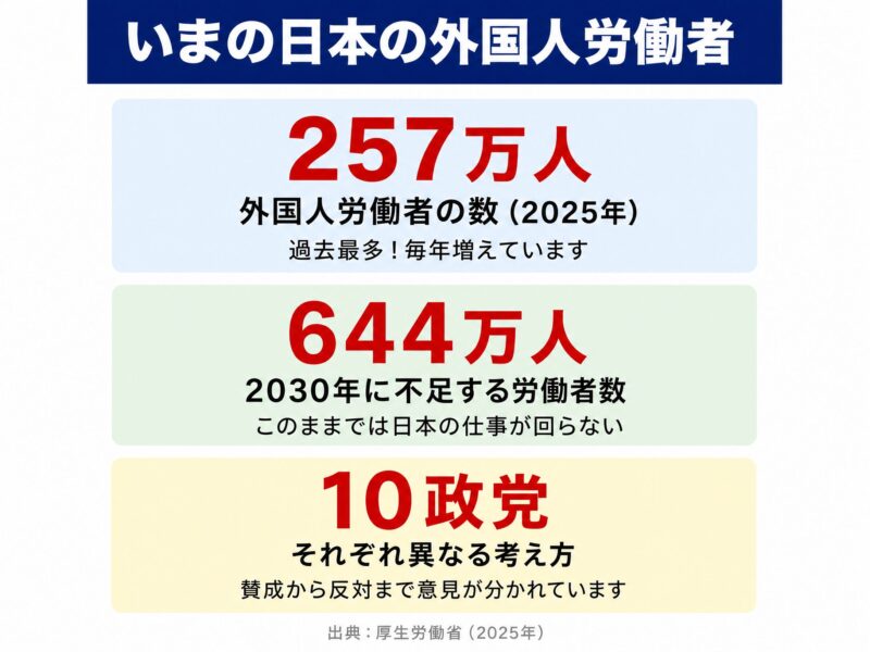 日本の移民政策 いまの現状 要約図解