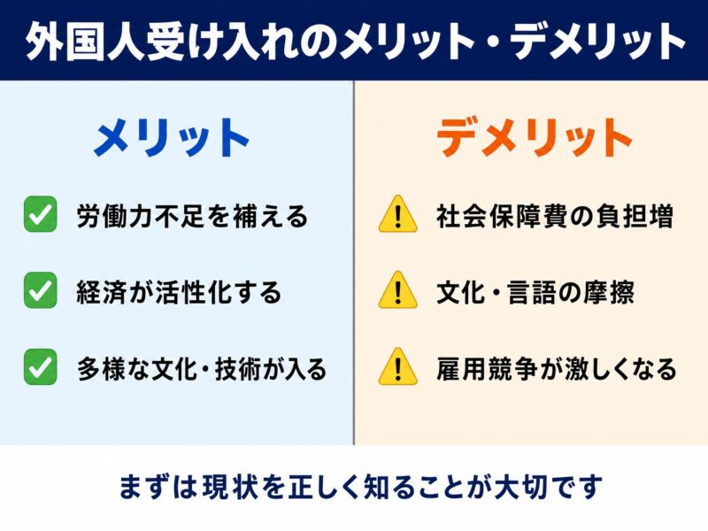外国人受け入れのメリット・デメリット