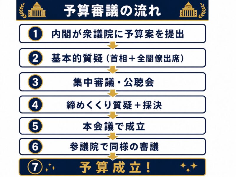 予算審議の流れ図解