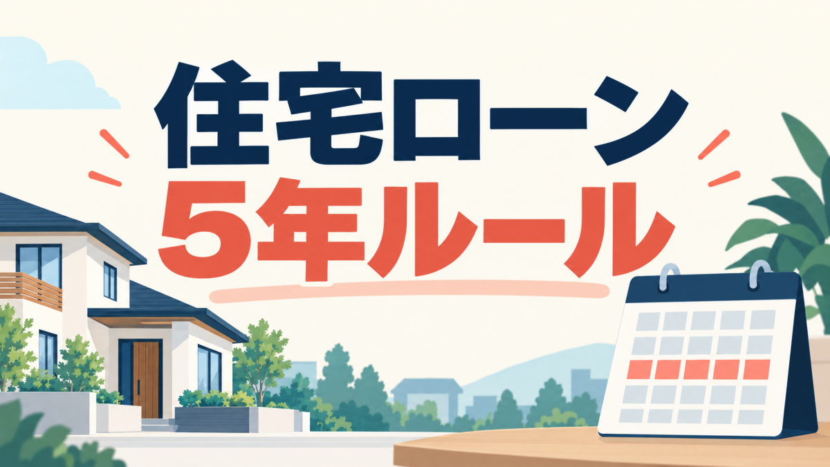 住宅ローンの5年ルールを表す横長のアイキャッチ画像